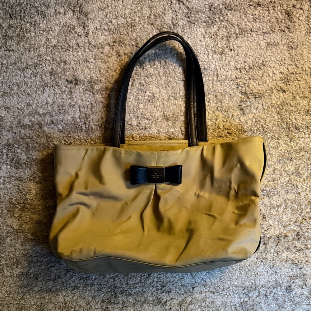 Kate Spade Tan Tote with Black Handles